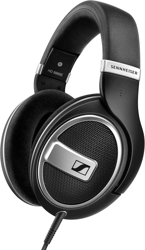 Sennheiser HD 599 SE Open-Back Wired Headphones, Premium Design, Natural Balanced Audio, Comfortable Fit for Music, Gaming, School, Work, Black