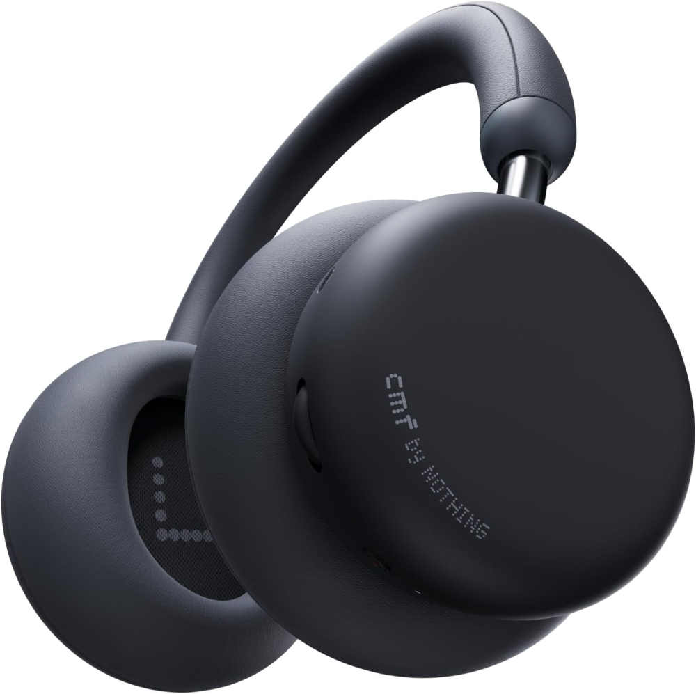 CMF Headphone Pro - Bluetooth Wireless Over Ear Headphones, Up to 100 Hours of Battery Life, Active Noise Cancelling, Hi-Res with LDAC support, Spatial Audio- Dark Grey