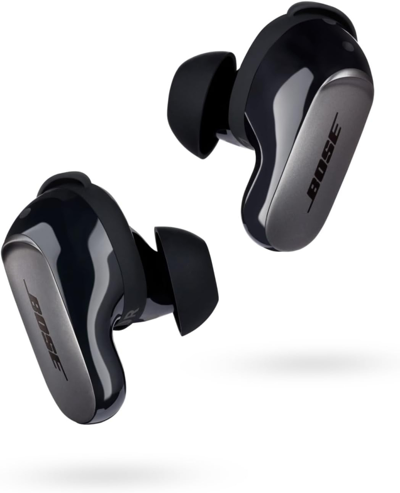 Bose QuietComfort Ultra Wireless Noise Cancelling In-Ear Earbuds, Bluetooth Noise Cancelling Earbuds with Spatial Audio and World-Class Noise Cancellation, Black