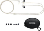 Shure SE215 PRO Wired Earbuds - Professional Sound Isolating Earphones, Clear Sound & Deep Bass, Single Dynamic MicroDriver, Secure Fit In Ear Monitor, plus Carrying Case & Fit Kit - Clear (SE215-CL) - Image 3