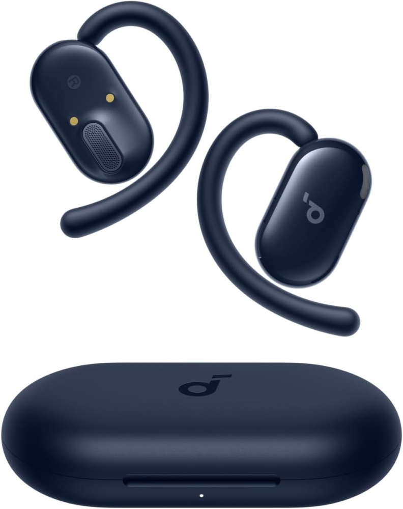 soundcore V20i by Anker Open-Ear Headphones, Adjustable Ear Hooks, Ultra-Comfort, Snug Fit, Powerful Sound, Clear Calls, IP55, LED Lights, 36H Playtime, Bluetooth 5.4 Earbuds, Multipoint Connection