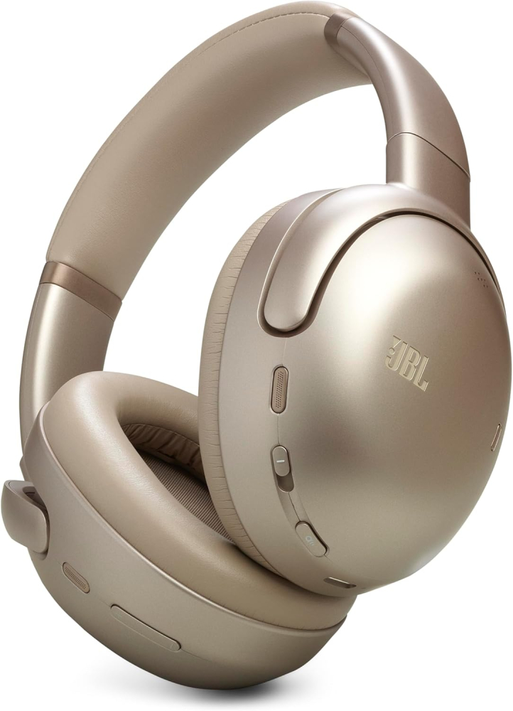 JBL Tour One M3 Wireless Over-Ear Bluetooth Headphones with True Adaptive Noise-Cancelling, 70 Hours of Playtime, Comfortable Fit, Spatial 360 Sound with Head Tracking, USB-C Compatible, Latte