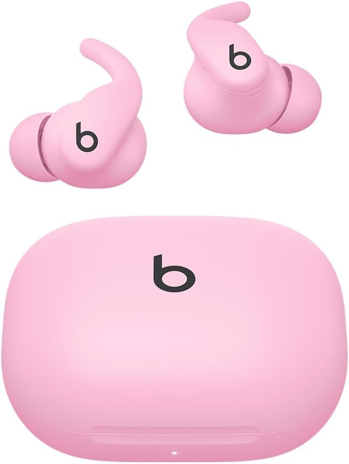 Beats - Powerbeats Fit - Wireless Noise-Cancelling Workout Earbuds with Upgraded Secure Fit Wingtips, IPX4, Up to 30H of Battery Life & Charging case, Compatible with Apple & Android - Power Pink