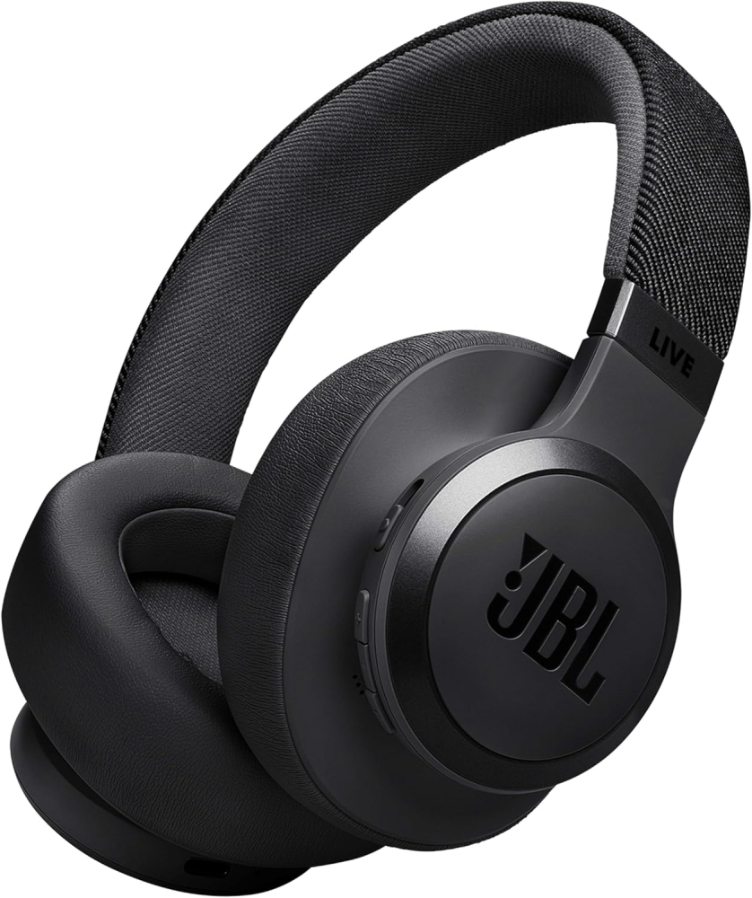 JBL Live 770 NC Wireless Over-Ear Headphones with Noise-Cancelling Technology and 65-Hour Battery Life, Black