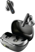 Skullcandy Smokin’ Buds Wireless Earbuds, Bluetooth Headphones, Noise Isolating Fit, Up to 20 Hours Battery, IPX4 Sweat and Water Resistant, Microphone for iPhone Android - Midnight Smoke - Image 5