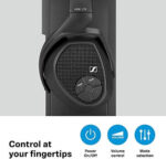 Sennheiser RS 175 RF Wireless Headphones For TV System with Bass Boost and Surround Sound Modes, Compact and Ergonomic, Over Ear Headphones for TV Listening, Gaming, Black - Image 4