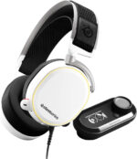 SteelSeries Arctis Pro + GameDAC Wired Gaming Headset - Certified Hi-Res Audio - Dedicated DAC and Amp - for PS5/PS4 and PC - White