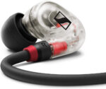 Sennheiser IE 100 PRO CLEAR In-Ear Monitors | Dynamic 10mm Broadband Transducer for Powerful, Precise Monitoring | 1.3M Cable & S/M/L Silcone Adaptors Included | Clear & Black (508941)