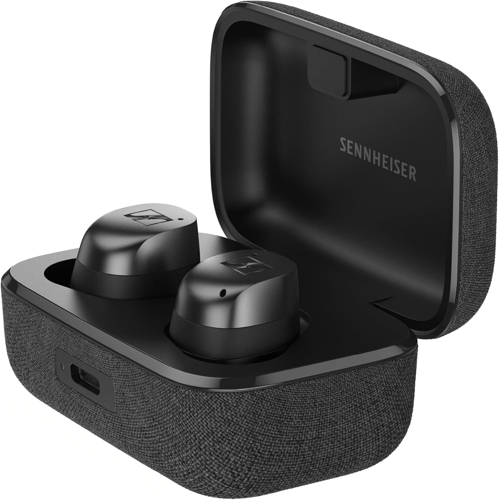 Sennheiser MOMENTUM True Wireless 4 Smart Wireless Earbuds, Bluetooth 5.4, Crystal-Clear Sound, Noise Cancelling Earbuds, Comfortable Design, Up to 30 HR Playtime, Adaptive ANC, Auracast - Graphite