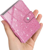 FINTIE Mini Photos Album Book for 2x3 Inch Films - 52 Pockets Small Albums for Fujifilm Instax Mini Instant Camera/Polaroid Hi-Print Pictures, Kpop Photocard Holder Binder, Glittering Green/Pink - Image 4