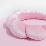 Brushworks Pink Cloud Beauty Headband – Ultra-Soft, Puffy Terry Cloth Headband for Skincare, Makeup & Face Washing, Comfortable, Non-Slip Design for Women, Girls - Image 5