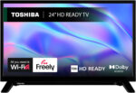 Toshiba 24" WV2553DB HD Ready Smart VIDAA TV, HDR, Freely, Disney plus, Prime Video, Netflix, Dolby Audio, Works with Alexa, Works with Google Assistant, VIDAA Voice 2025