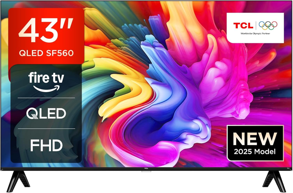 TCL 43SF560-UK 43" Full HD QLED Direct LED Smart TV with Fire TV, Alexa Voice Control, Vivid Colour & Enhanced Brightness