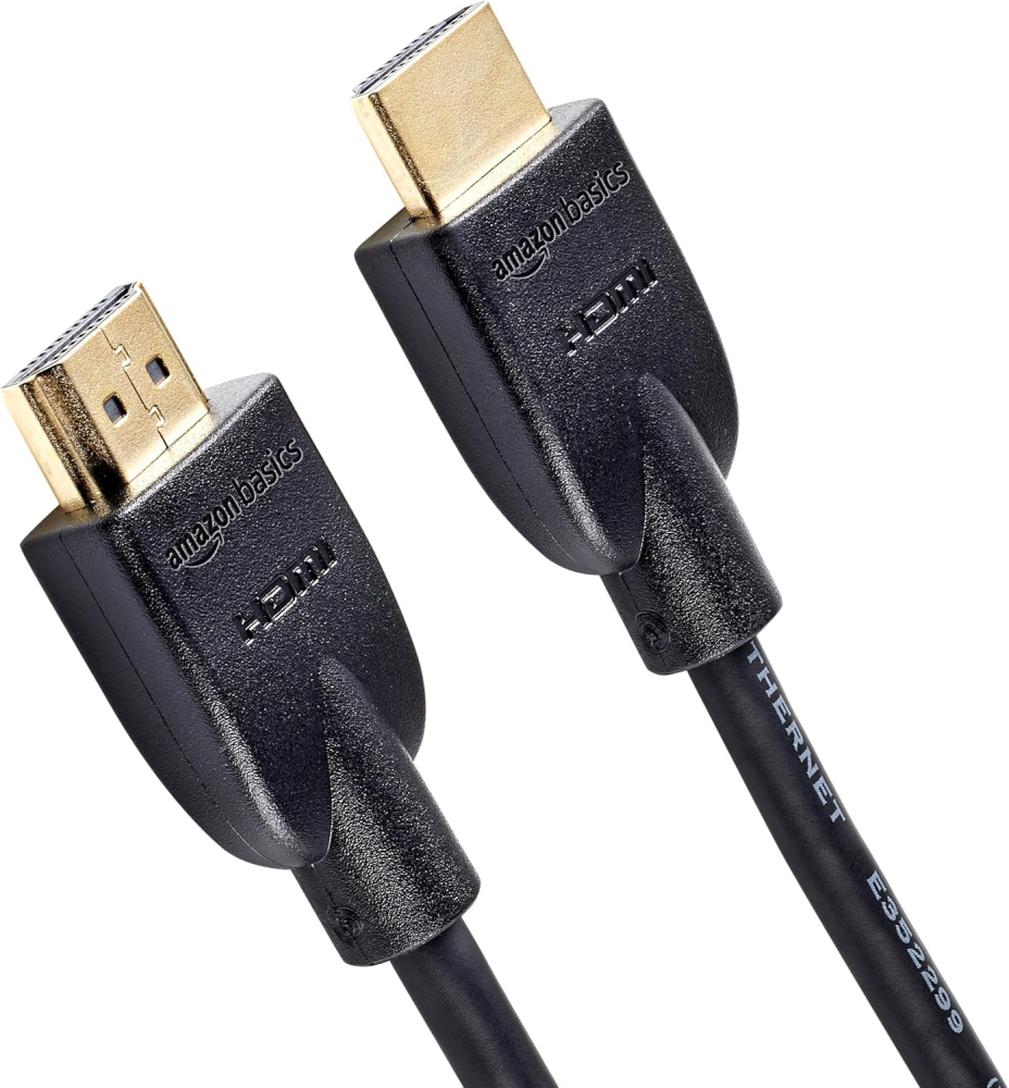Amazon Basics HDMI Cable, 6ft, 4K@60Hz, High-Speed 4K HDMI 2.0 Cord (18Gbps), 2160p, 48 bit, Compatible with TV/PS5/Xbox/Roku, Black