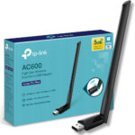 TP-Link Archer T2U Plus WiFi Dongle, WiFi Adapter for PC, AC600 High Gain Wireless, High-Gain Antenna, Dual Band Wireless, USB WiFi Adapter for PC, USB WiFi Dongle, Supports Win/Mac OS X, High-Speed