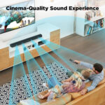 GarageRock Sound Bar for TV, Soundbar 2-in-1 Detachable Sound Bars with Auto Volume Boost for Clear Sound, TV Speakers with 3 EQ Modes, Bluetooth 5.3/ARC/Opt/AUX Connection for PC/Gaming/Projectors - Image 4