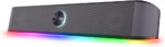 Trust Gaming GXT 1619 Rhox RGB Illuminated Soundbar, PC Speakers, 12W Peak Power, USB Powered Sound Bar, 3.5mm Jack, Plug and Play, Stereo PC Soundbar for Desktop, Laptop, Computer – Black/Grey