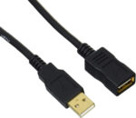 Amazon Basics USB 2.0 A-Male to A-Female Extension Cable, 1 m/3.3 Feet, Black - Image 3