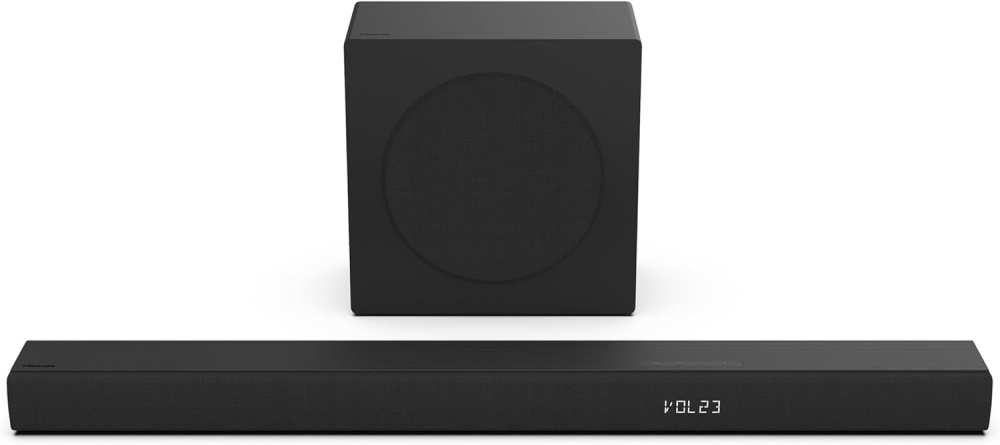 Hisense HS3100, 3.1 CH Soundbar, 480W max audio power,Dolby Audio, DTS Virtual:X, 6.5" wireless subwoofer, TV Mode, EzPlay