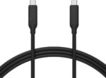 Amazon Basics USB-C to USB-C 4 Fast Charger Cable, 40 Gbps, 8K Video, 240W, USB-IF Cert, Thunderbolt 4/3 Compatible, for Apple iPhone 16/15, iPad, Samsung Galaxy, Tablets, Laptops, 1 m, Black
