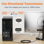 Amazon Basics DisplayPort to HDMI Cable, Uni-Directional, 1080p, 1920x1200, 4K@60Hz, 1.8 m, Gold-Plated Plug, Black - Image 5