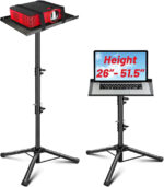 CAHAYA Projector Tripod Stand Laptop Stand Portable Projector Laptop Stand Multifunctional DJ Rack Stand with Adjustable Height for Outdoor Movies, Computer, Book, DJ Equipment CY0331