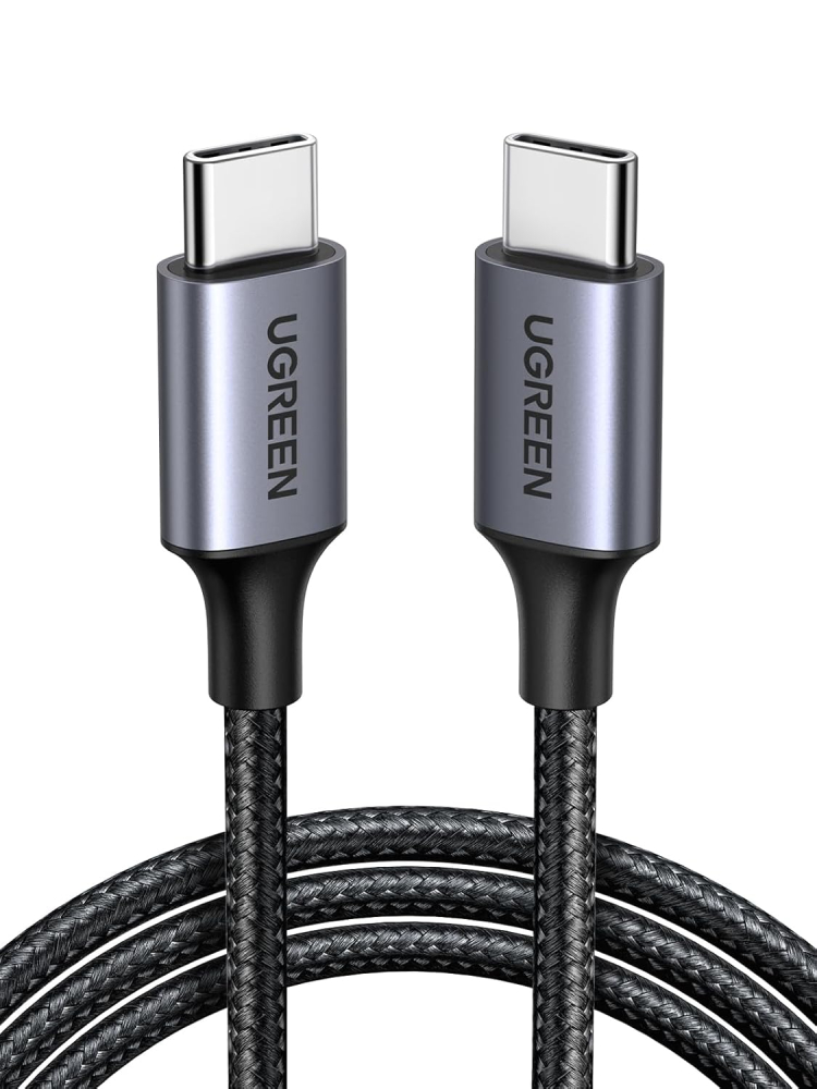UGREEN USB C to USB-C Charger Cable 60W Type C to C Lead Fast Charging Compatible With iPhone Air/17/16 Pro Max, Galaxy S25 Ultra, Pixel 9, iPad Pro 2024/Air 5, MacBook Pro (1M)