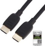 Amazon Basics HDMI Cable, 48Gbps Certified Ultra High Speed, 8K@60Hz, 4K@120Hz, Gold-Plated Plugs, Ethernet Ready, 1.8 m, Black - Image 2