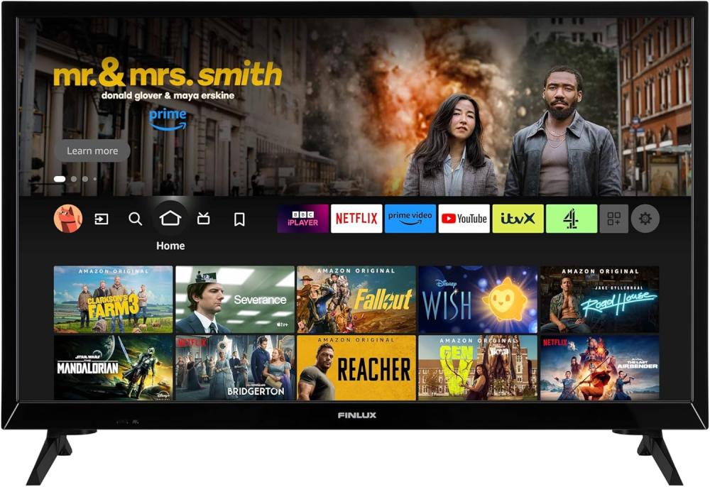 Finlux MH24F 24 inch HD Ready, Smart, Fire TV, Freeview Play, Netflix, YouTube, Prime Video, Disney+, Now TV, TNT Sports, Alexa, HDR10, Dolby Audio, DTS Virtual X, DTS HD