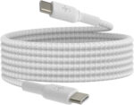 Belkin BoostCharge (6.6ft) Braided USB-C to USB-C Cable for iPhone 16, iPhone 16 Pro, iPhone 16 Pro Max, iPhone 16 Plus, iPhone 15, Galaxy S24, S23, Note10, Pixel 9, Pixel 8, iPad Pro & More - White