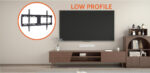 Amazon Basics Low-Profile TV Wall Mount With Horizontal Post-Installation Levelling For 81.2 - 218 cm TVs, Black - Image 3