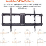 Amazon Basics Low-Profile TV Wall Mount With Horizontal Post-Installation Levelling For 81.2 - 218 cm TVs, Black - Image 5