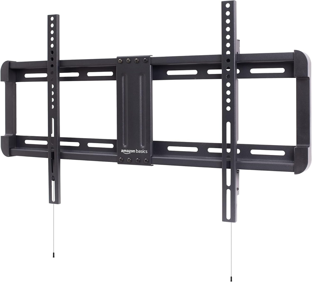 Amazon Basics Low-Profile TV Wall Mount With Horizontal Post-Installation Levelling For 81.2 - 218 cm TVs, Black