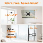 GRIFEMA TV Wall Bracket for 26–65 Inch Flat & Curved Screens – Universal Full Motion TV Wall Mount with Swivel & Tilt, Extendable Arm, Max VESA 400x400mm, Holds up to 35kg, Easy Installation, GB1010 - Image 3