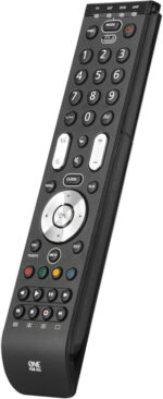 One For All Essence 4 Universal Remote Control - Operates 4 devices (TV Freeview Blu-ray and Audio) – Learning feature - Works with all brands - Black -URC7140