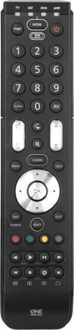 One For All Essence 4 Universal Remote Control - Operates 4 devices (TV Freeview Blu-ray and Audio) – Learning feature - Works with all brands - Black -URC7140 - Image 4