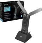 TP-Link Archer TBE400UH BE6500 WiFi 7 Dongle High Gain USB WiFi Adapter for PC, High-Gain Antenna, Tri-Band, MLO, WiFi Dongle for PC, USB WiFi Dongle 3.0, Win, OFDMA, MU-MIMO, Plug&Play, Flexible