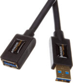 Amazon Basics USB-A 3.0 Extension Cable, 4.8Gbps High-Speed, Male to Female Gold-Plated Connectors, 3 m, Black - Image 2