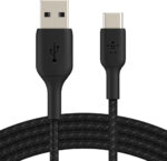 Belkin BoostCharge Braided USB C charger cable, USB-C to USB-A cable, USB type C charging cable for iPhone 16, 15, Samsung Galaxy S24, S23, Pixel, iPad, MacBook, Nintendo Switch and more - 1m, White - Image 3