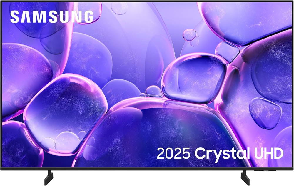 Samsung 50" U8000F, Crystal Processor 4K, 4K Upscaling, Q-Symphony, Knox Security, Metal Stream Design, 2025
