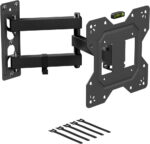 D-Line TV Wall Bracket for 23-50 Inch TVs, Tilt, Turn and Extend TV Wall Bracket with Spirit Level, Full Motion TV Mount - VESA 100x100mm - 200x200mm, Holds up to 30kg