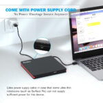 Rioddas External CD Drive, USB 3.0 Portable CD/DVD +/-RW Drive Slim DVD/CD ROM Rewriter Burner for Laptop Desktop PC Windows and Linux OS Apple Mac Macbook Pro - Image 2