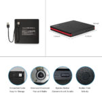 Rioddas External CD Drive, USB 3.0 Portable CD/DVD +/-RW Drive Slim DVD/CD ROM Rewriter Burner for Laptop Desktop PC Windows and Linux OS Apple Mac Macbook Pro - Image 5