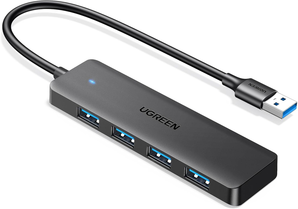 UGREEN USB Hub 3.0, USB Splitter 4 Port Ultra Slim with 5Gbps Data Transfer, USB Extender for Mouse, Keyboard, Flash Drive, Card Reader, Printer, Compatible with Laptop, Desktop PC, Xbox, PS5, etc.