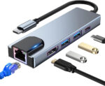USB C HUB, Docking Station, 11-in-1 USB C Adapter with 4K-HDMI, VGA, USB 3.0 port, Type C PD, RJ45 Ethernet, SD/TF Card Reader, 3.5mm AUX, Compatible with MacBook Pro/Air, More Type C Devices - Image 4