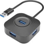 BENFEI USB 3.0 Hub, 4 Ports USB A Splitter Ultra Compact for Mouse, Keyboard, Flash Drive, U Disk, Printer Compatible with Laptop, Desktop PC, Xbox, PS5, and More