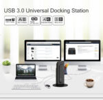 WAVLINK USB 3.0 / USB C Universal Dual Display Docking Station Support HDMI and DVI/VGA/HDMI with 6 USB Ports,Gigabit Ethernet and Audio Jack for Windows and Mac - Image 2