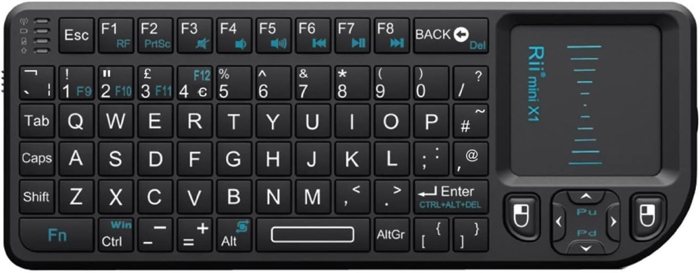 Rii K01X1 2.4 GHz Mini Wireless Keyboard with Mouse Touchpad Remote Control KODI XMBC Remote