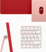 Apple iMac 2021 all-in-one desktop computer with M1 chip: 8-core CPU, 8-core GPU, 24-inch Retina display, 8GB RAM, 512GB SSD storage, 1080p FaceTime HD camera, matching accessories Pink - Image 3