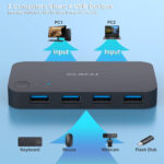 USB 3.0 Switch for 2 Computers Share 4 Ports - KVM Switcher for PC Mouse Keyboard Printer Scanner - Compatible With Windows, Mac, Linux - Image 2